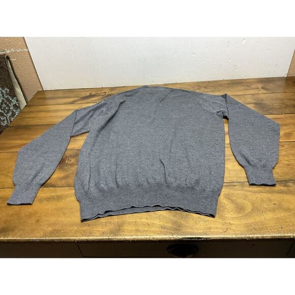 Peter Millar Sweater Men's XL Gray 1/4 Zip Merino Wool Silk Blend Pullover - Picture 9 of 9